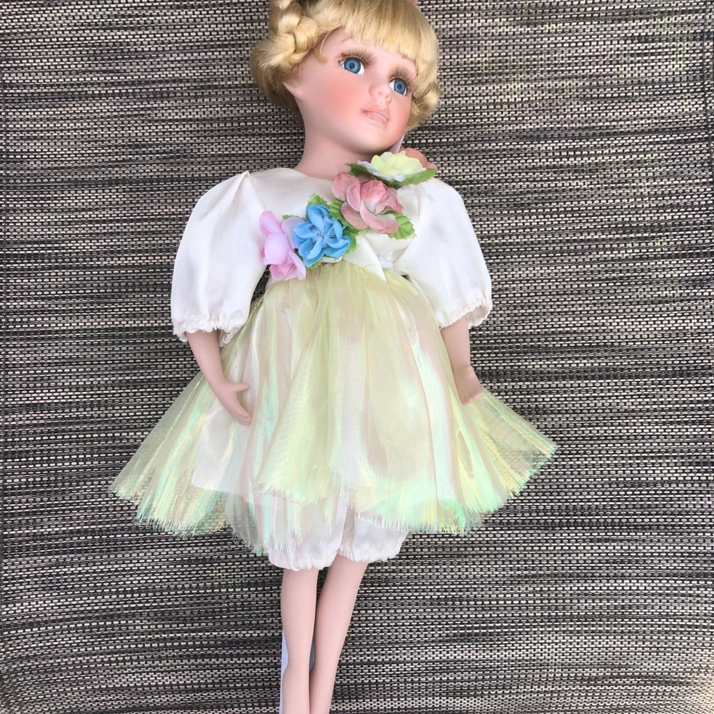 ‼️SOLD NJSF Porcelain Doll Spring Fairy Doll With Stand. - Picture 2 of 10